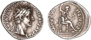 Tibère - Denier (16, Lyon) - Livie assise