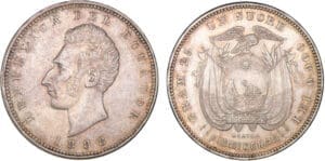 Equateur - 1 sucre 1888 Heaton (Birmingham)