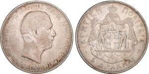 Crète - Georges Ier - 5 drachmes 1901