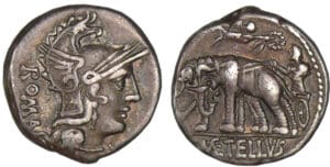 Caecilia - Denier (125 av. J.-C.)