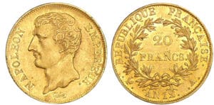 20 francs Bonaparte premier consul - An 12 A (Paris)