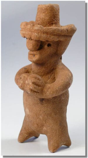 Précolombien - Guatemala - Personnage en terre cuite - 1000-1200 ap. J.-C.