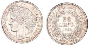 50 centimes Cérès 1850 A (Paris)