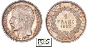 1 franc Louis Napoléon Bonaparte 1852 A (Paris)