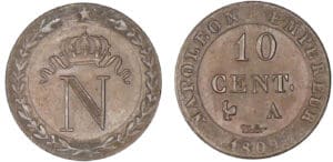 10 centimes Napoléon Ier 1809 A (Paris)