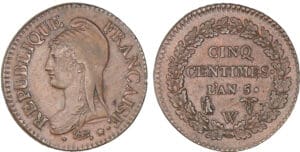 5 centimes Dupré - grand module - An 5 W (Lille)
