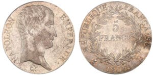 5 francs Napoléon empereur 1806 L (Bayonne)