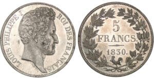 5 francs Louis-Philippe - Concours de Caunois 1830