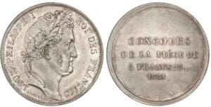 Louis-Philippe - Concours de Montany - Module de la 5 francs 1831