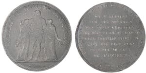 Deuxième république - Module de la 5 francs 1848