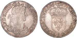Louis XIV - Ecu au buste juvénile - 2ème poinçon - 1664 B (Rouen)
