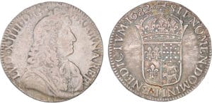 Louis XIV - Ecu du Béarn à la cravate - 1er type - 1682 (Pau)
