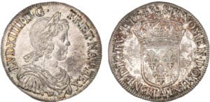 Louis XIV - Demi-écu à la mèche courte - 1643 . A (Paris)