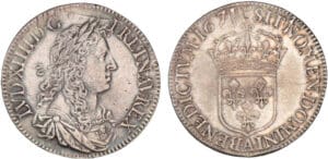 Louis XIV - Demi-écu au buste juvénile - 1er poinçon - 1671 A (Paris)