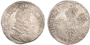 Louis XIII - Quart de franc au buste lauré - 1641 M (Toulouse)
