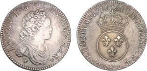 Louis XV - Demi-écu vertugadin - 1716 N (Montpellier)