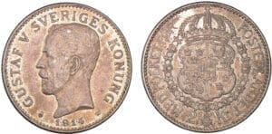 Suède - Gustaf V - 2 kronor 1914 W