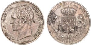 Belgique - Léopold 1er - 2 1/2 francs 1849
