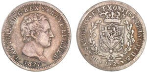 Italie Carlo Felice - 2 lires 1827 (Gênes)