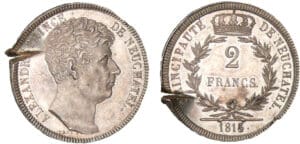 Suisse - Canton de Neuchâtel - Alexandre Berthier - 2 francs 1814/3