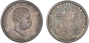 Hawaii - Kalakaua - 1/4 de dollar 1883