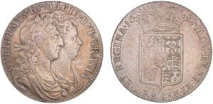Grande-Bretagne - William et Mary - 1/2 crown 1689