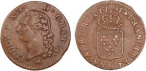 Louis XVI - Sol - 1791 B (Rouen)