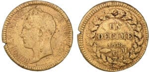 Monaco - Honoré V - Un décime 1838 MC