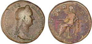 Sabine - Sesterce (129, Rome) - La Concorde