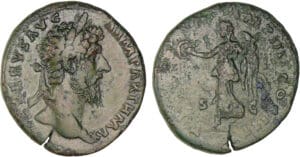 Lucius Vérus - Sesterce (168, Rome) - La Victoire