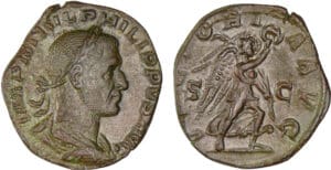 Philippe 1er - Sesterce - (244-245, Rome) - La Victoire