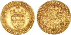 Charles VI - Ecu d'or à la couronne - Saint-André de Villeneuve-lès-Avignon