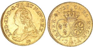 Louis XV - Louis d'or aux lunettes - 1727 T (Nantes)
