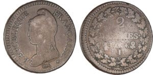 2 décimes Dupré - An 4 I (Limoges)