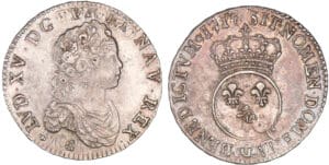 Louis XV - Demi-écu vertugadin - 1717 H (La Rochelle)