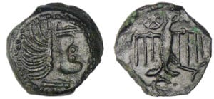 Carnutes - Bronze à l'aigle et à la rouelle (52 av. J.-C.)