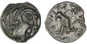 Sénons - Bronze YLLYCCI à l'oiseau (av. 52 av. J.-C.)