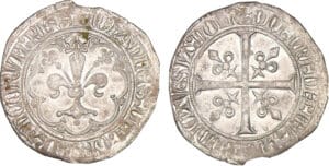 Jean II le Bon - Gros à la fleur de lis - patte d'oie - 1ère émission 22 janvier 1358