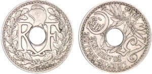 25 centimes Lindauer - Cmes souligné 1914 - Frappe décalée