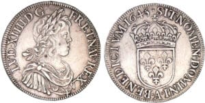 Louis XIV - Ecu à la mèche courte - 1645 A (Paris)