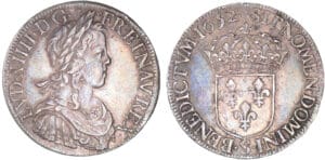 Louis XIV - Ecu à la mèche longue - 1652 S (Reims)