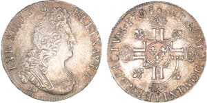 Louis XIV - Ecu aux 8 L - 2ème type - 1704 I (Limoges)