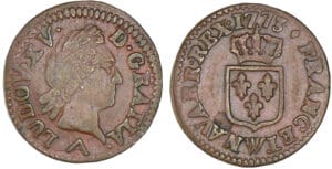 Louis XV - Liard à la vieille tête - 1773 W (Lille)