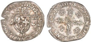 Henri II - Douzain aux croissants - 1551 H (La Rochelle)