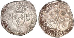 Henri II - Douzain aux croissants - 1550 B (Rouen)