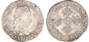 Henri III - Franc au col plat - 1578 T (Nantes)