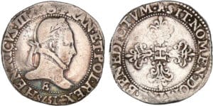 Henri III - Franc au col plat - 1578 E (Tours)