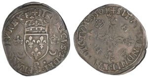 Henri II - Douzain aux croissants - 1550 D (Lyon)