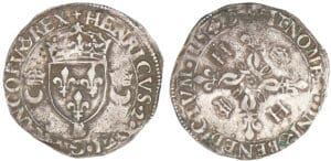 Henri II - Douzain aux croissants - 1549 B (Rouen)