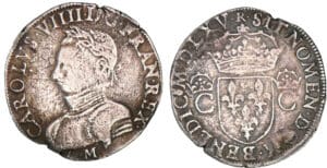 Charles IX - Teston - 2ème type - 1565 M (Toulouse)